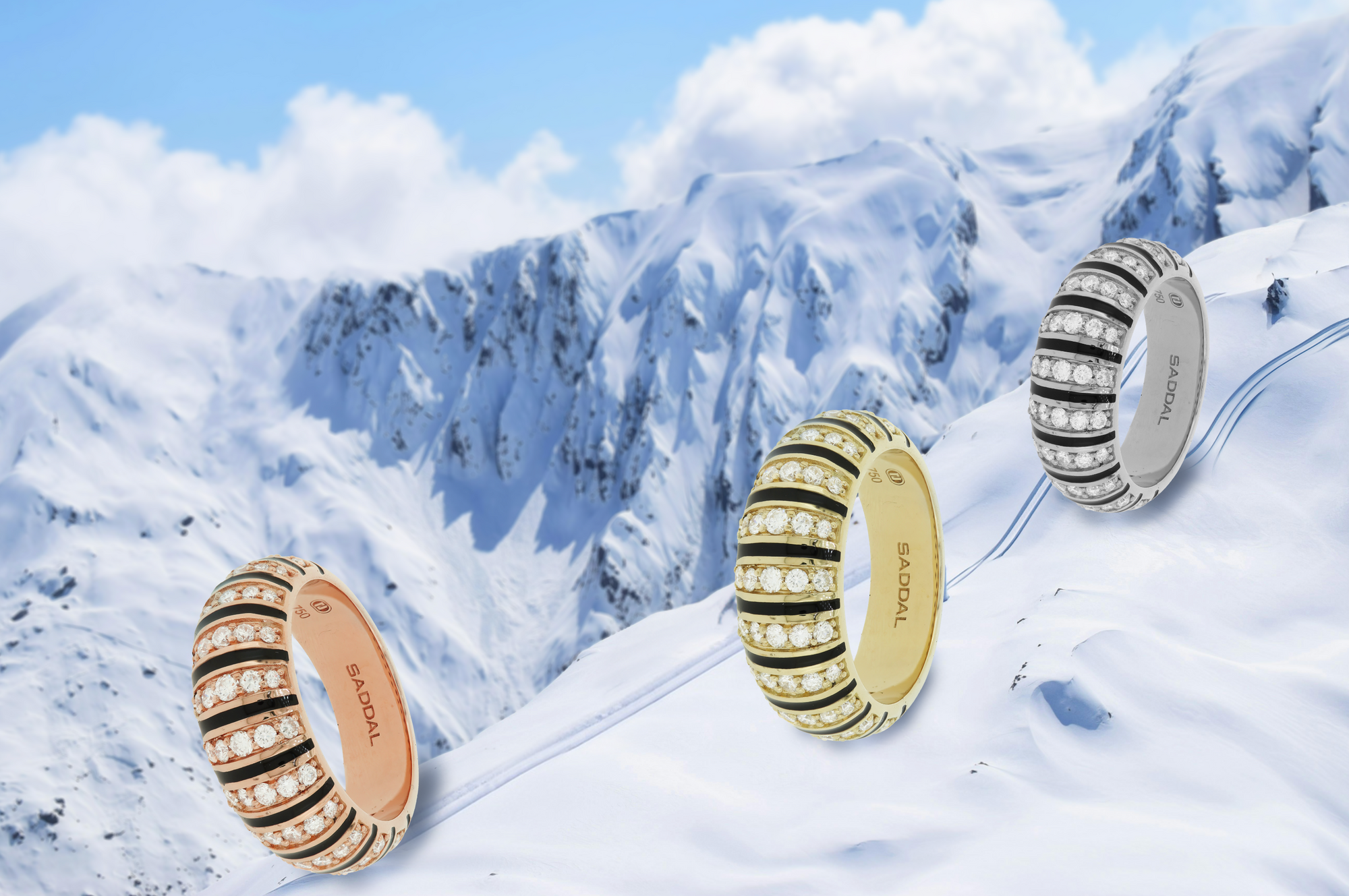 Bizet ring, enamel, Yellow