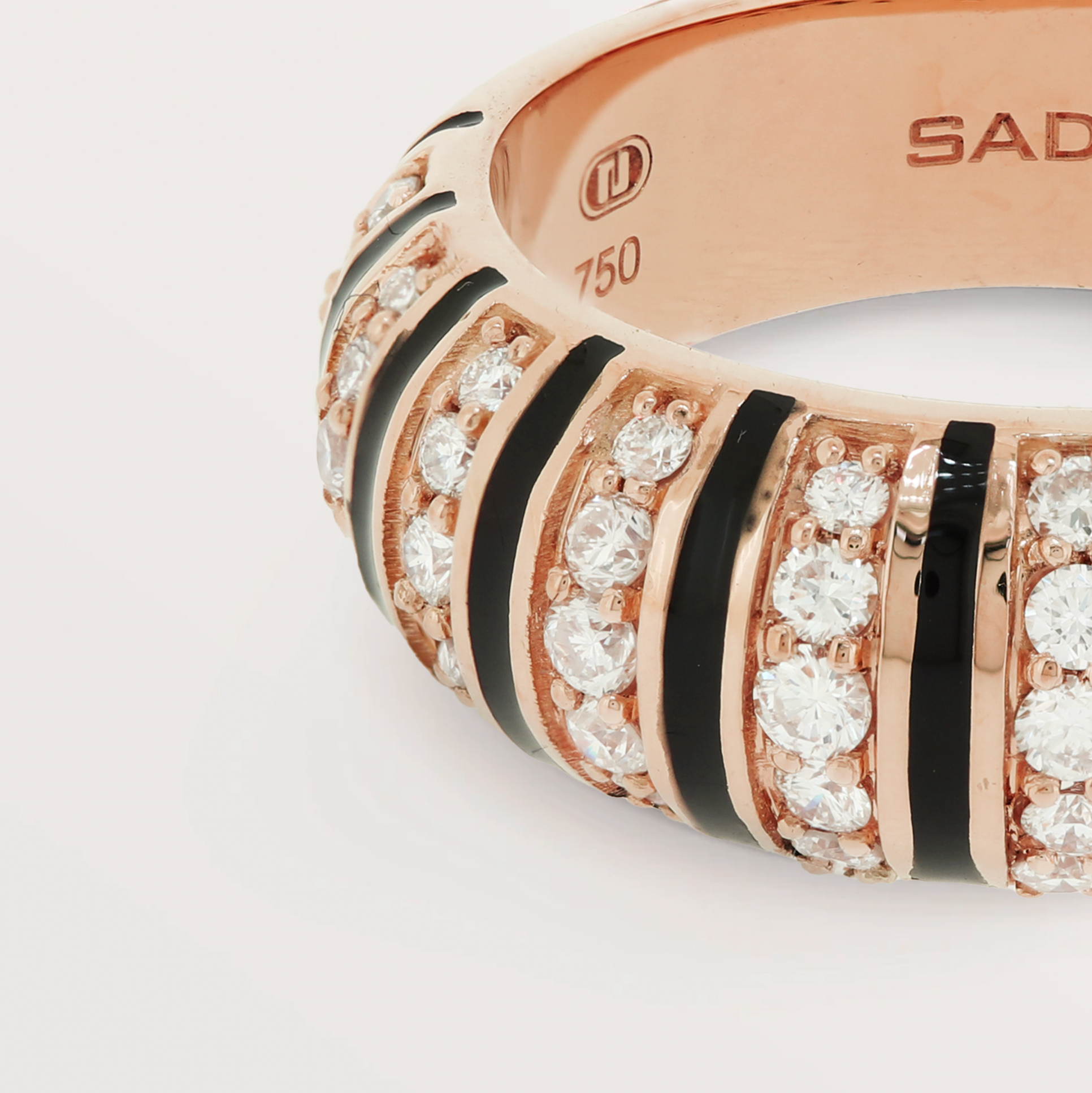 Bizet ring, emaille, Rosé