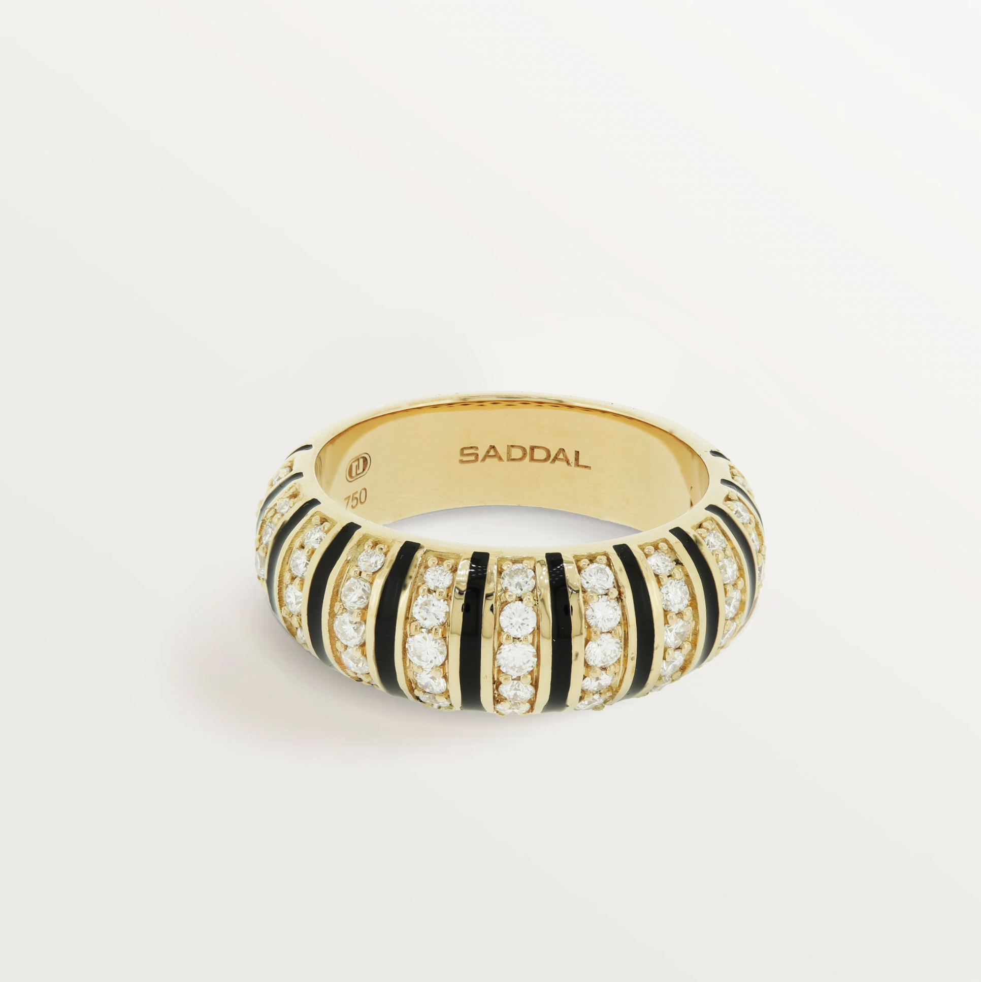 Bizet ring, emaille, Geel