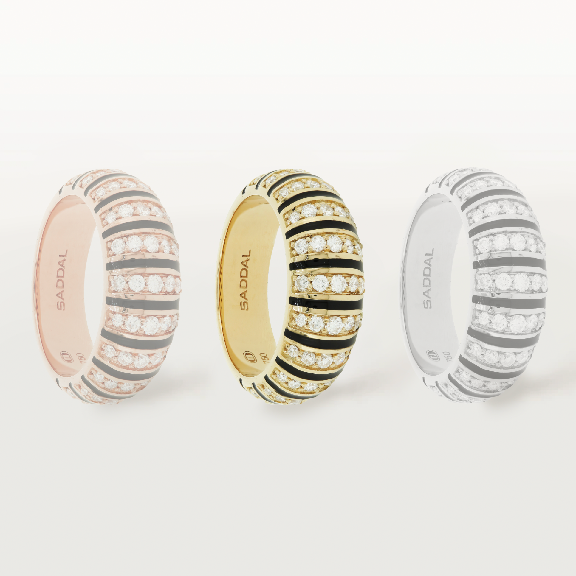 Bizet ring, enamel, Yellow