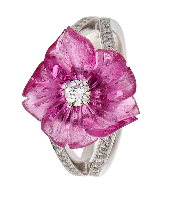 Fleur ring met Tourmalijn