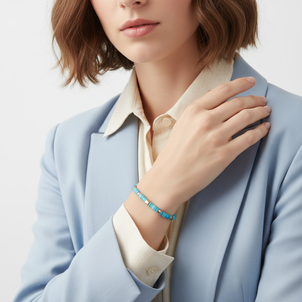 Pallas Armband Hexagon | turquoise