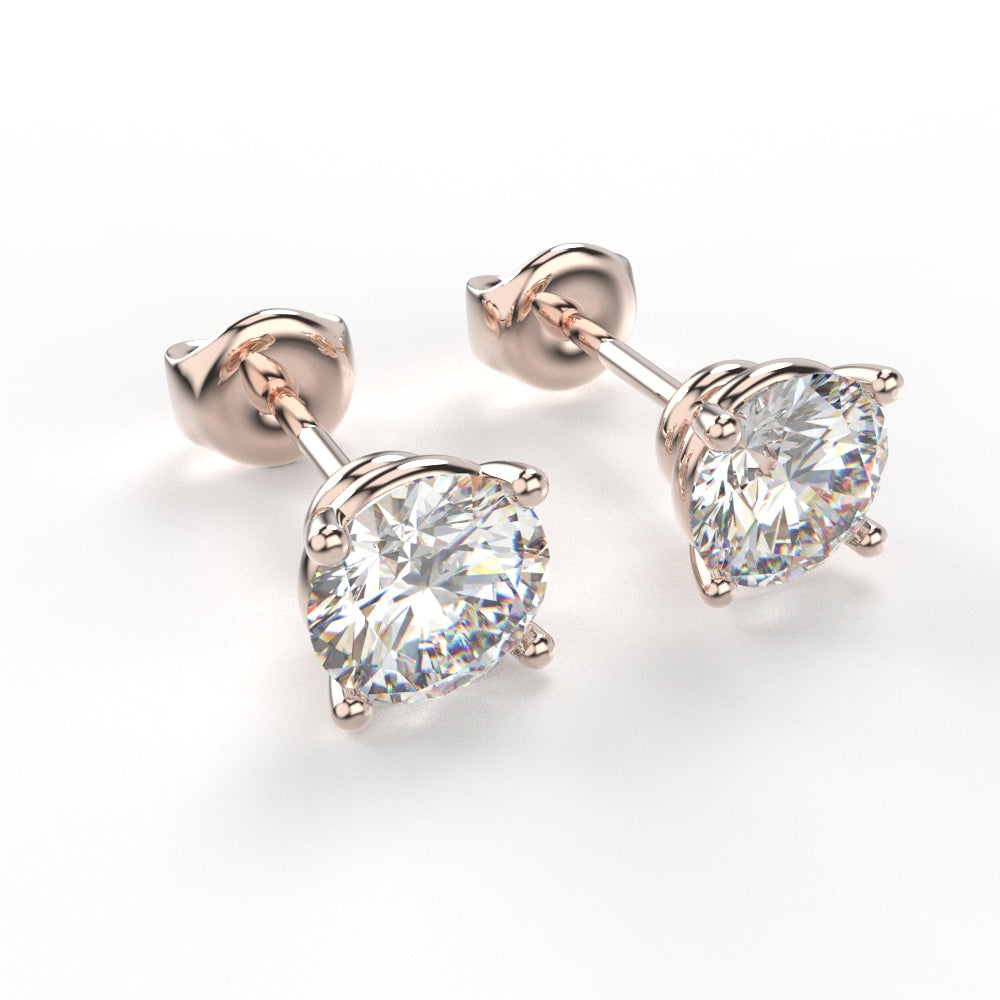 ear studs 1 crt